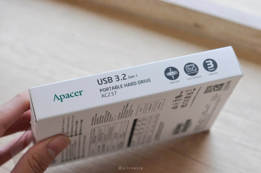 宇瞻Apacer AC237 行動硬碟 USB3.2介面