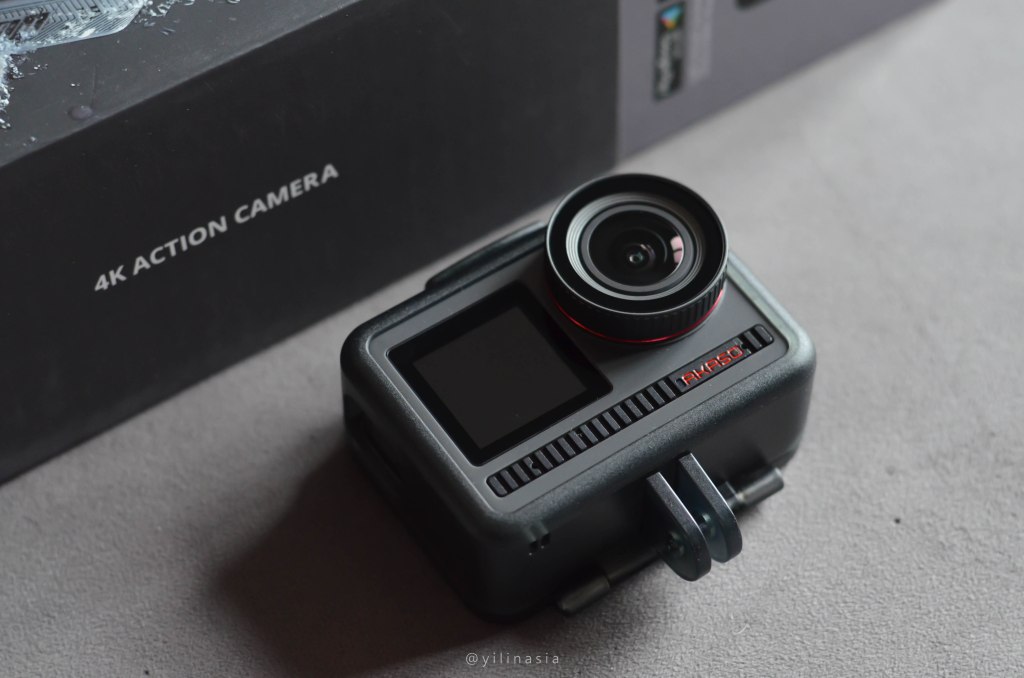 【開箱】AKASO BRAVE 8 4K FPS運動攝影機實測 : 攝影機外觀實拍